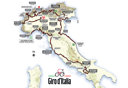 Giro d'Italia – маршрут