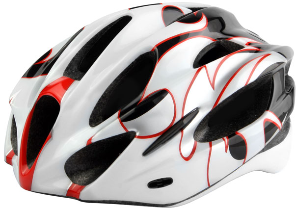 фото Velosklad шлем защитный mv 16, цвет белый-красный, ростовка m