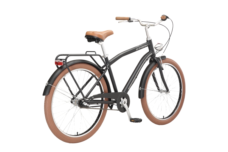 Дорожный велосипед Stark Comfort Man 3 speed, год 2023, цвет Черный-Серебристый, ростовка 16