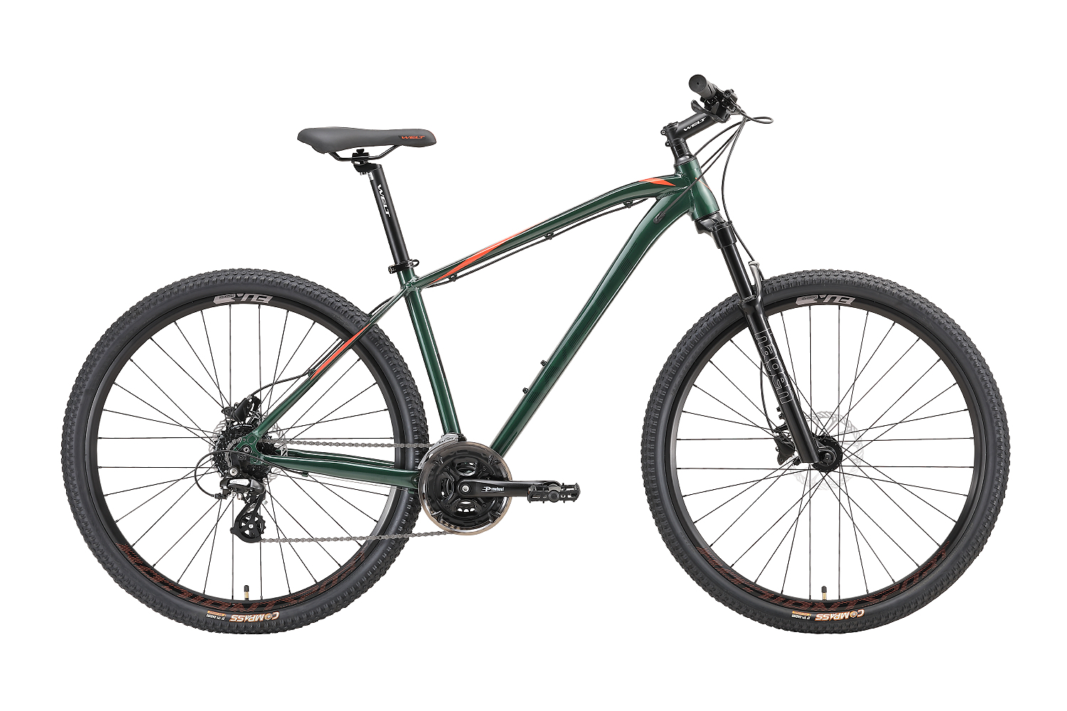 Горный велосипед Welt Raven 2.0 HD 27, год 2023, цвет Зеленый, ростовка 18