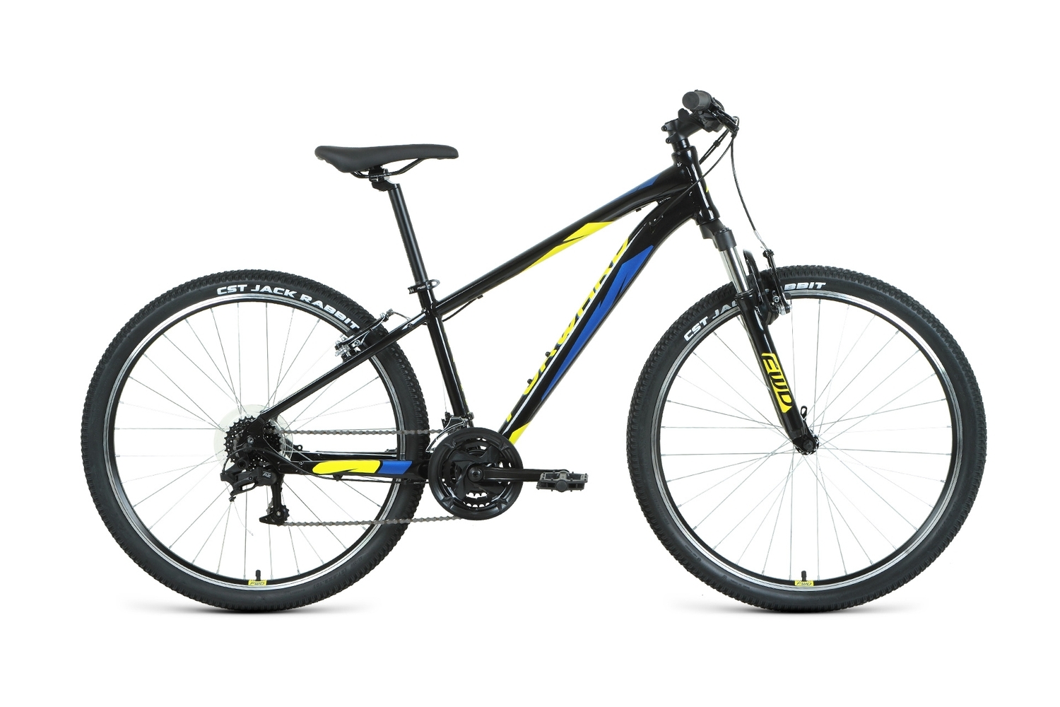 Горный велосипед Forward Apache 27.5 1.2, год 2022, цвет Черный-Желтый, ростовка 17