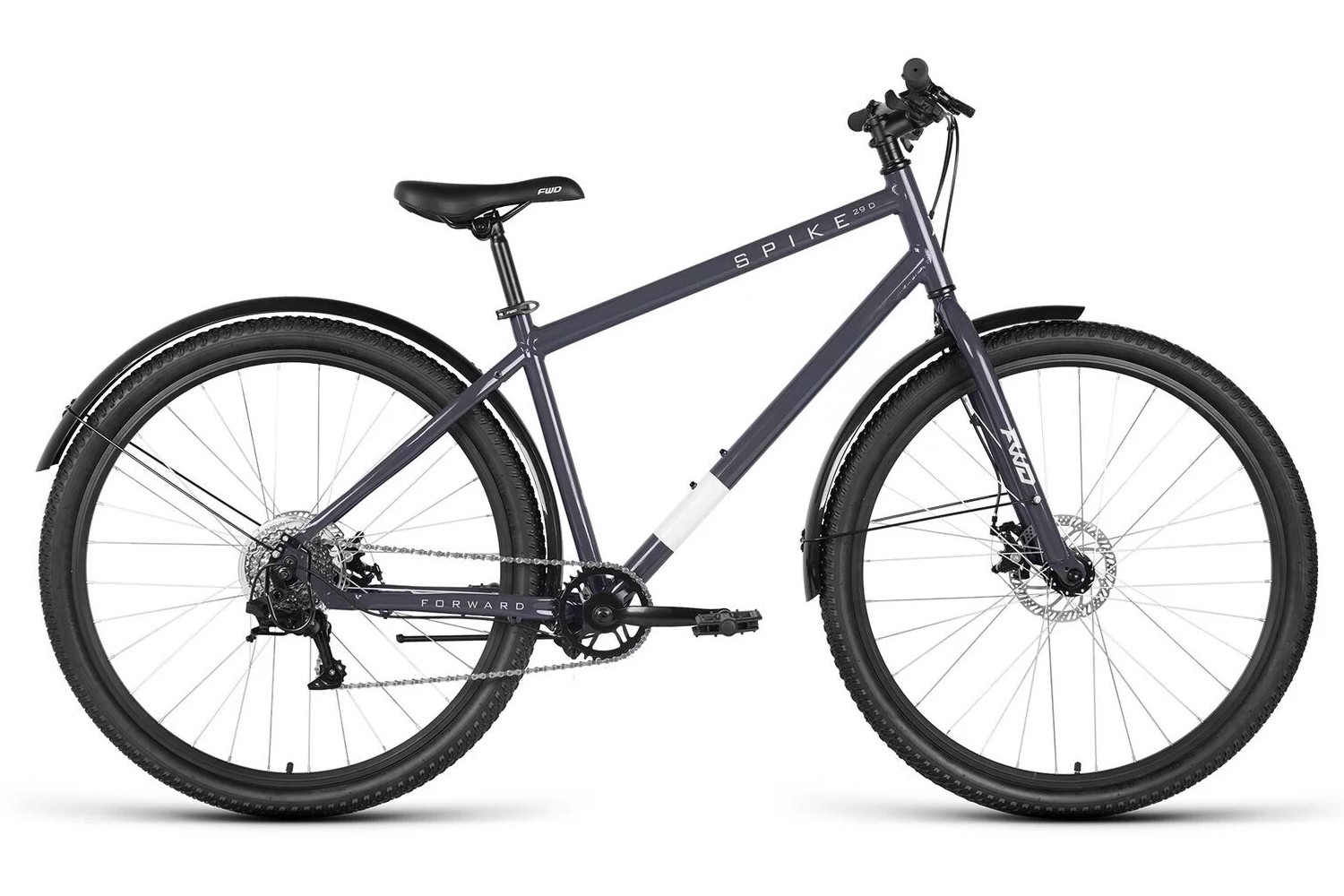 Дорожный велосипед Forward Spike 29 D, год 2023, цвет Серебристый-Серебристый, ростовка 18