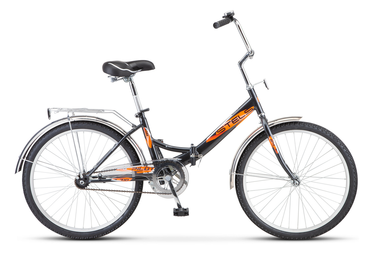 Складной велосипед Stels Pilot 710 C 24 Z010, год 2023, цвет Черный, ростовка 14