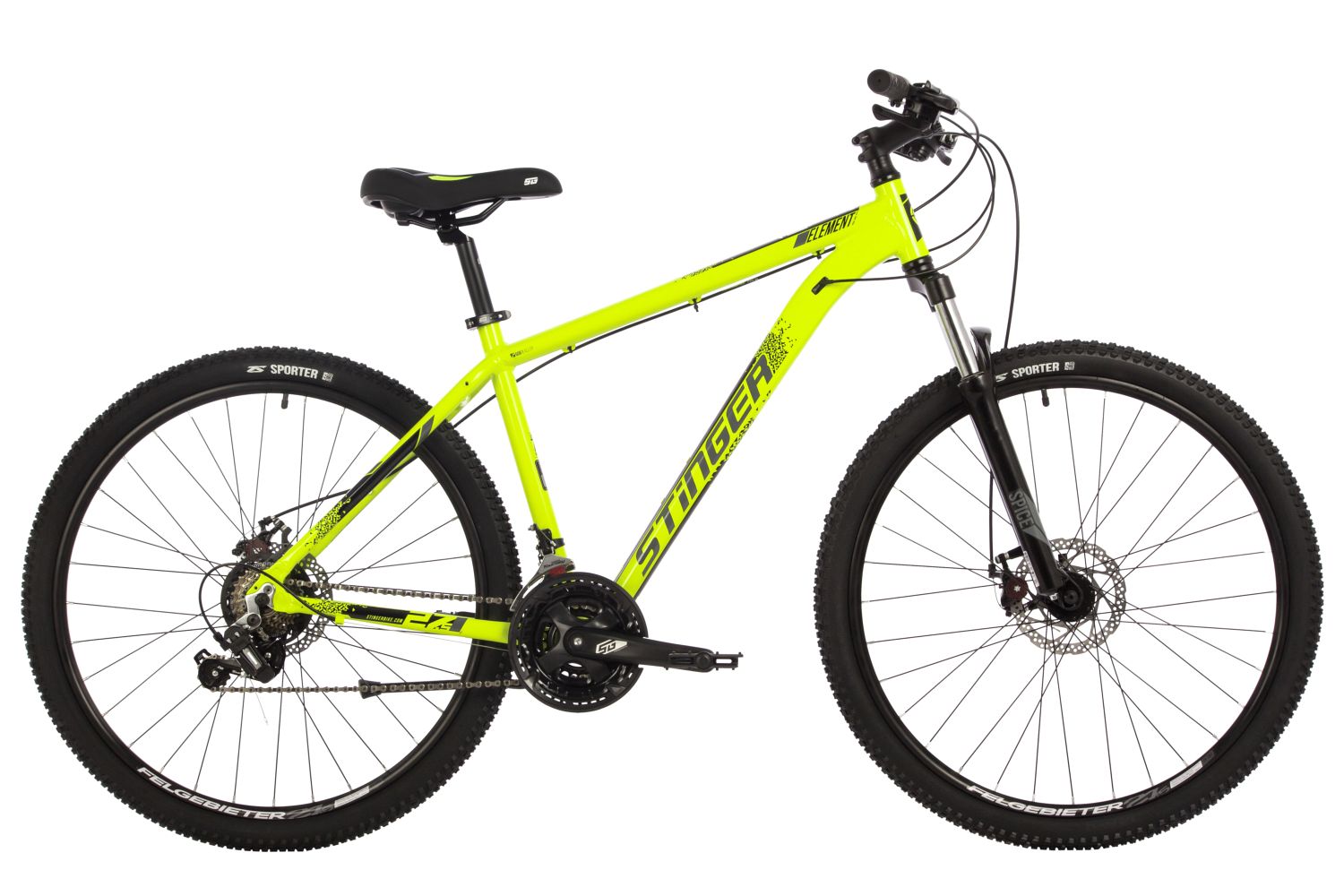 Горный велосипед Stinger Element Evo 27.5, год 2024, цвет Зеленый, ростовка 20