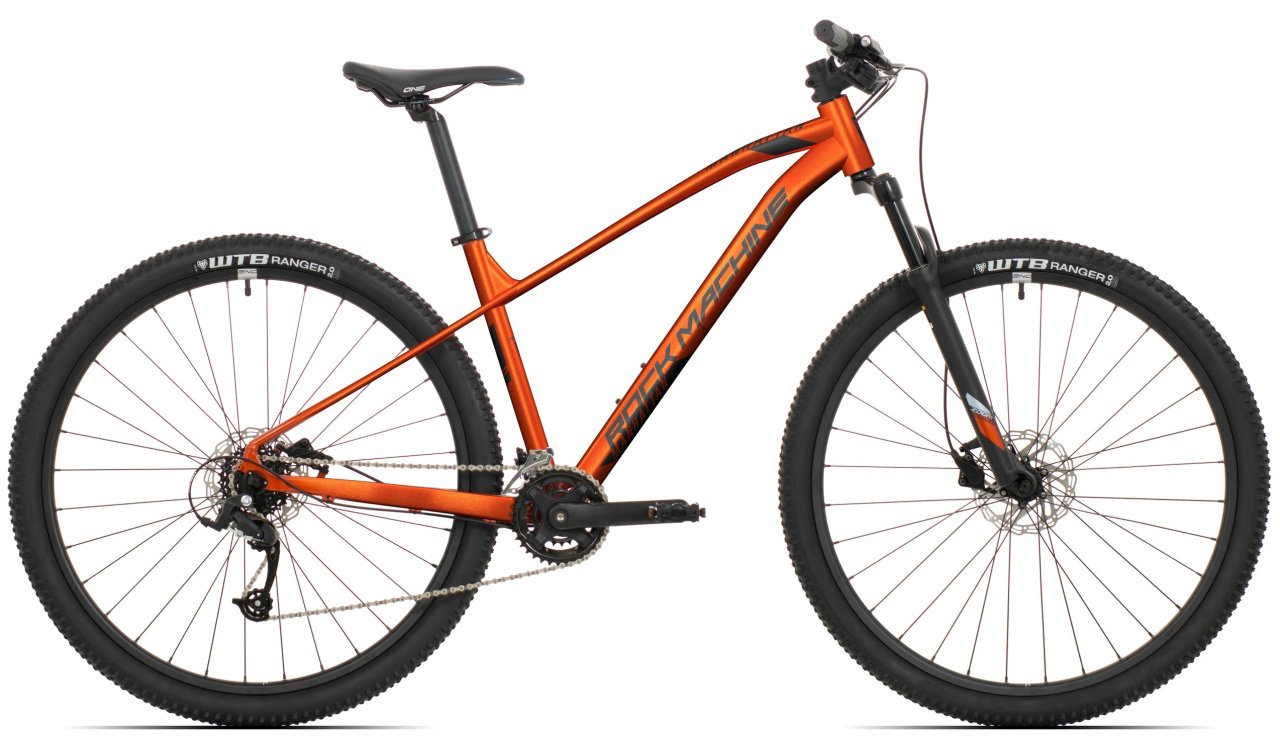 Горный велосипед Rock Machine Manhattan 40-29, год 2024, цвет Оранжевый-Серебристый, ростовка 19