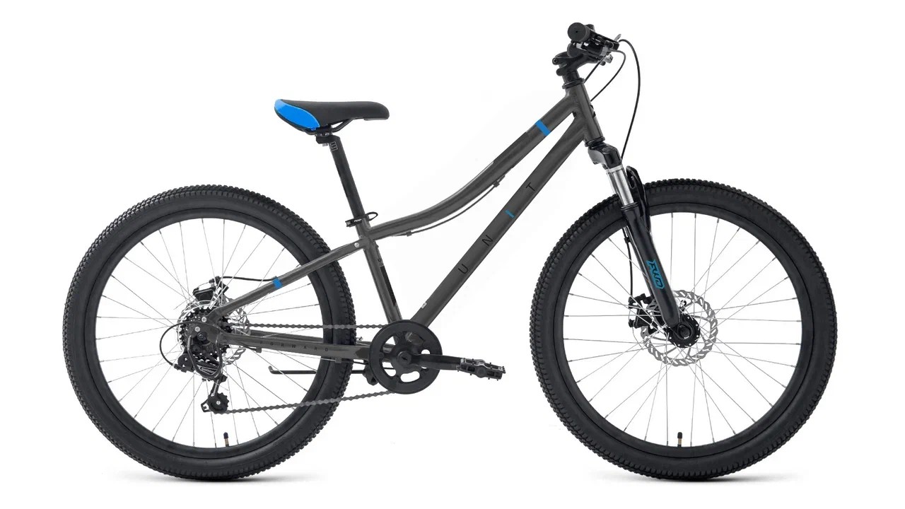 Подростковый велосипед Forward Unit 24 2.0 D, год 2024, цвет Серебристый-Синий, ростовка 12