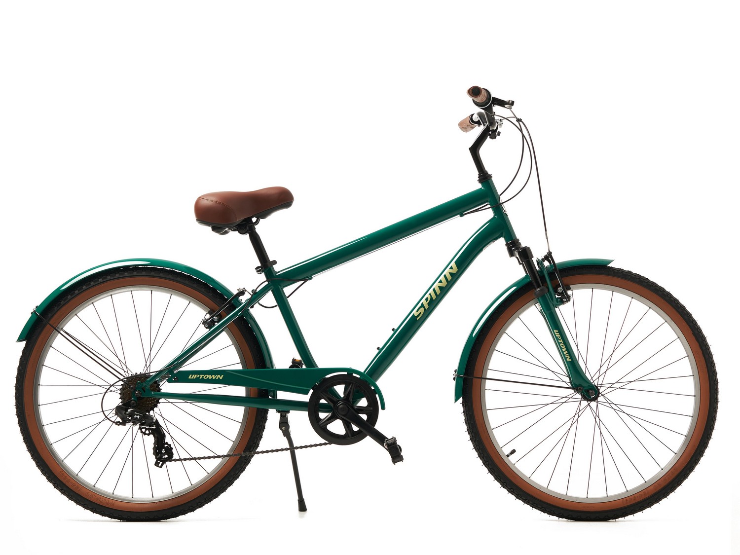 Дорожный велосипед Spinn Uptown 7D Step Over 26, год 2024, цвет Зеленый