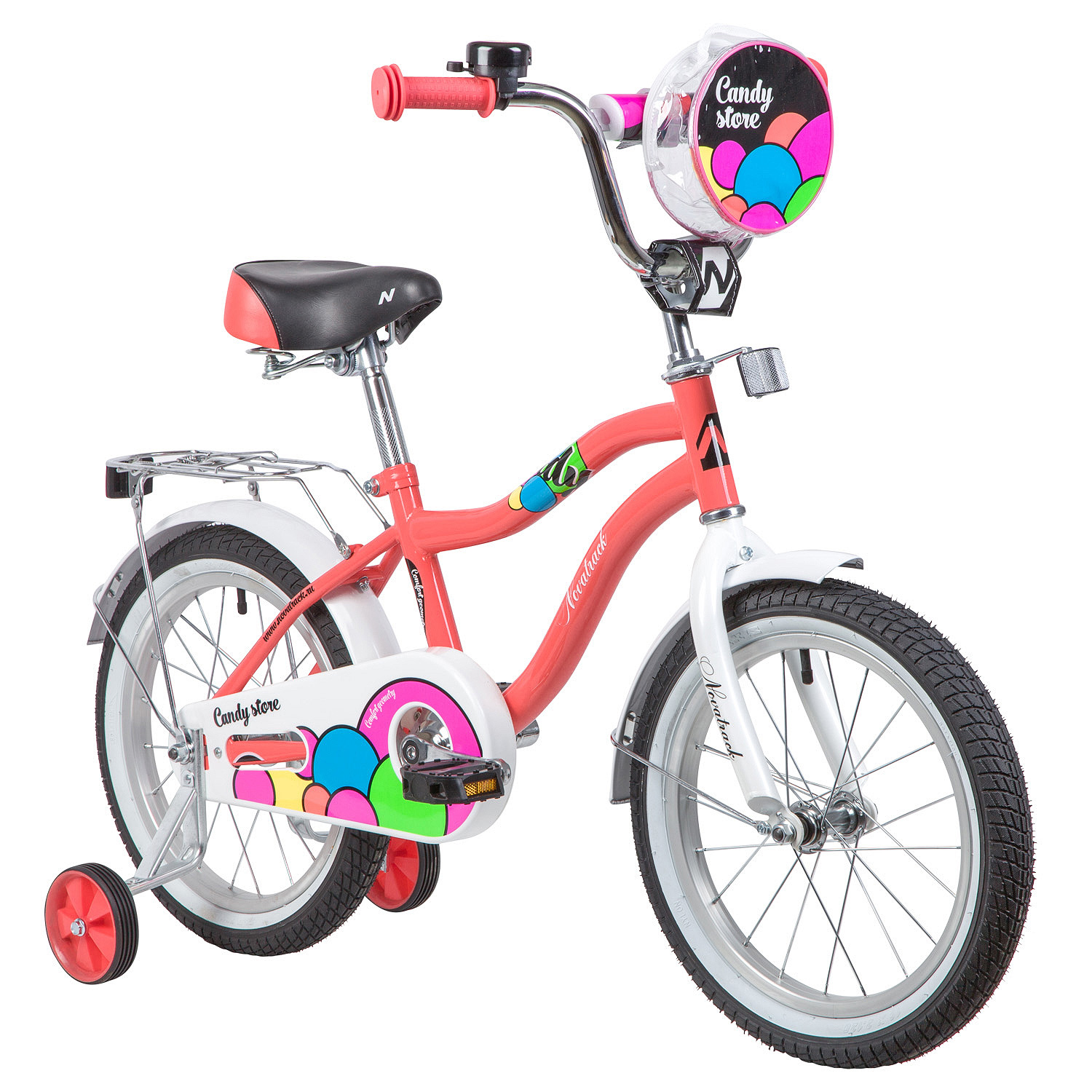 фото Детский велосипед novatrack candy 16, год 2019, цвет розовый