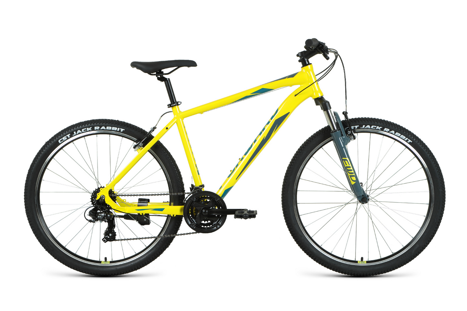 Горный велосипед Forward Apache 27.5 1.2 S, год 2021, цвет Желтый-Зеленый, ростовка 15