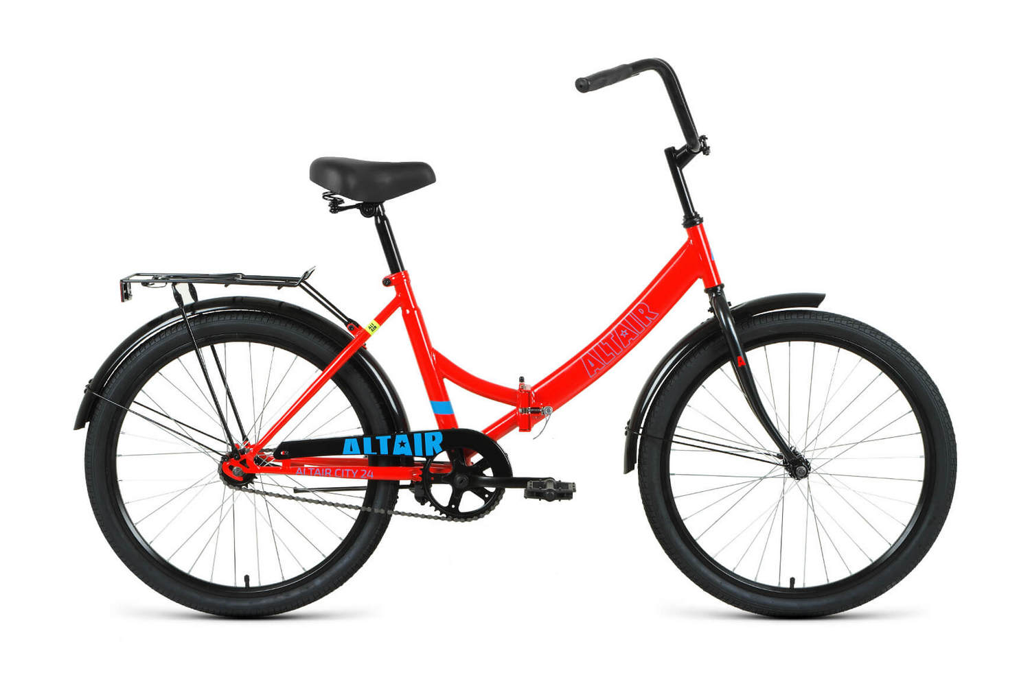 Складной велосипед Altair City 24, год 2022, цвет Красный-Голубой, ростовка 16