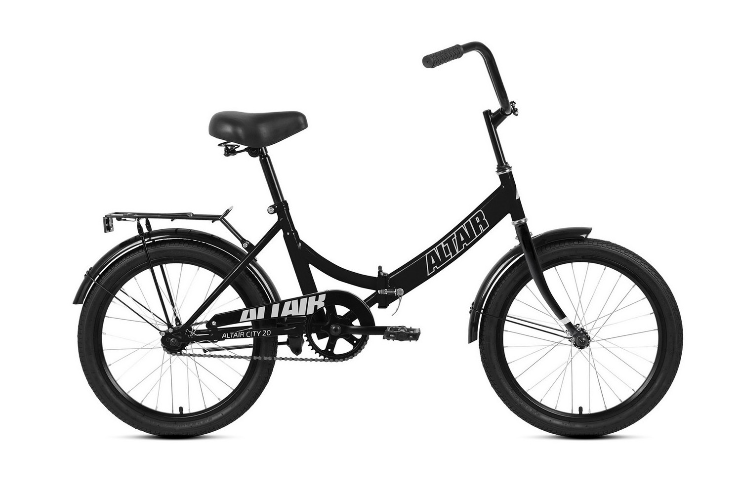 Складной велосипед Altair City 20, год 2022, цвет Черный-Серебристый, ростовка 14