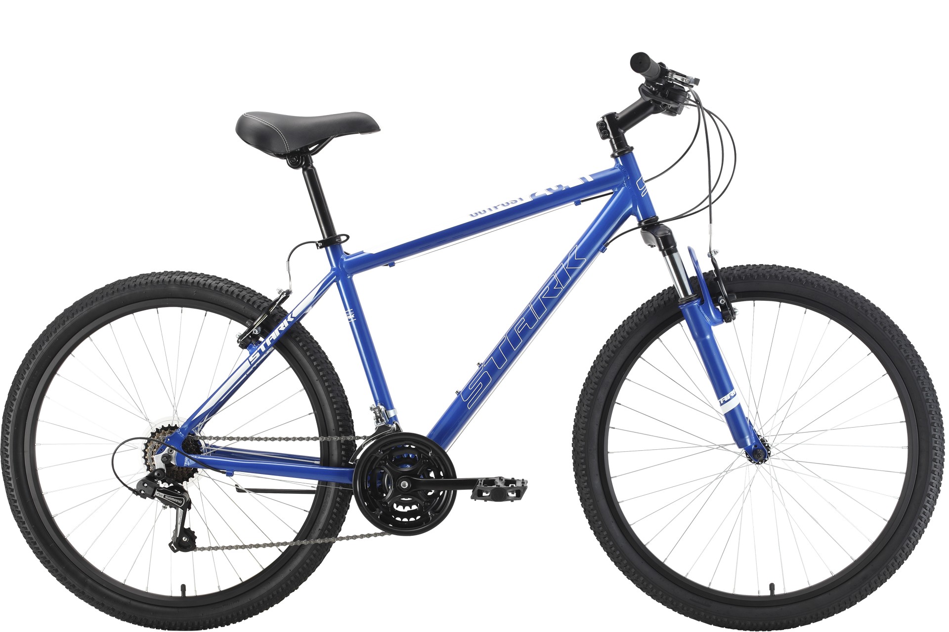 фото Горный велосипед stark outpost 26.1 v, год 2022, цвет синий-белый, ростовка 18