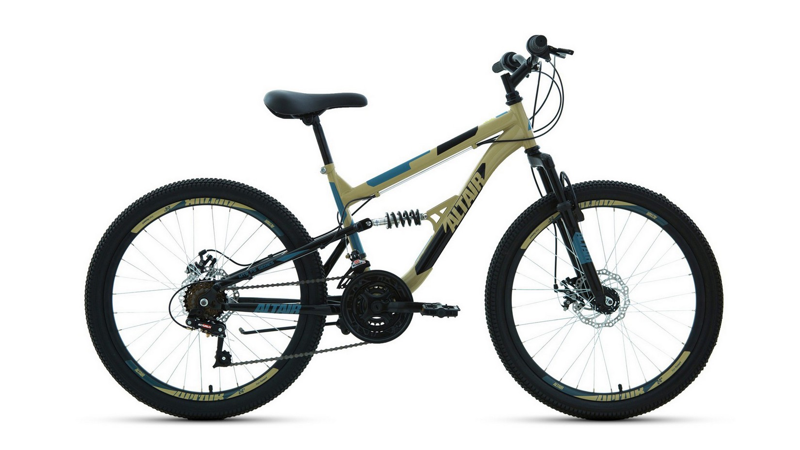 Подростковый велосипед Altair MTB FS 24 D, год 2022, цвет Коричневый-Черный, ростовка 15