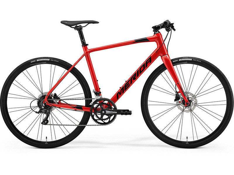Дорожный велосипед Merida Speeder 200, год 2021, цвет Красный-Черный, ростовка 18.5