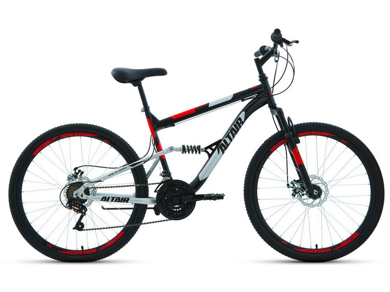 Велосипеды Двухподвесы Altair MTB FS 26 2.0 Disc, год 2021, цвет Черный-Красный, ростовка 18