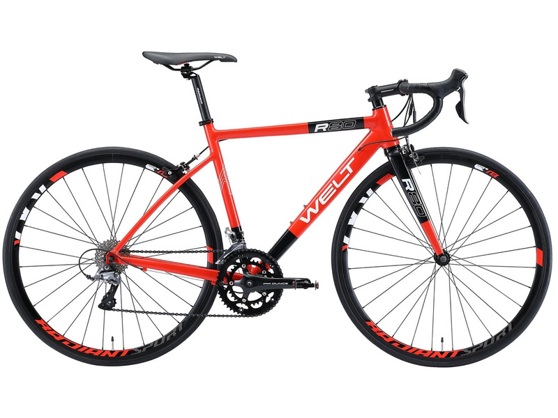 Шоссейный велосипед Welt R80, год 2021, цвет Красный-Черный, ростовка 20