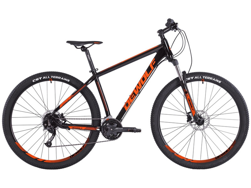 Горный велосипед Dewolf Grow 30, год 2021, цвет Черный-Оранжевый, ростовка 18