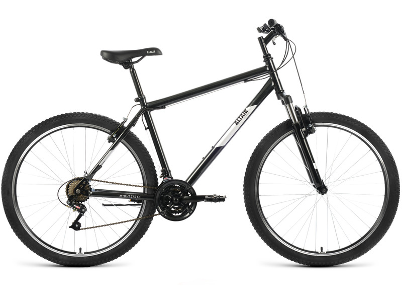 Горный велосипед Altair MTB HT 27.5 1.0, год 2022, цвет Черный-Серебристый, ростовка 17