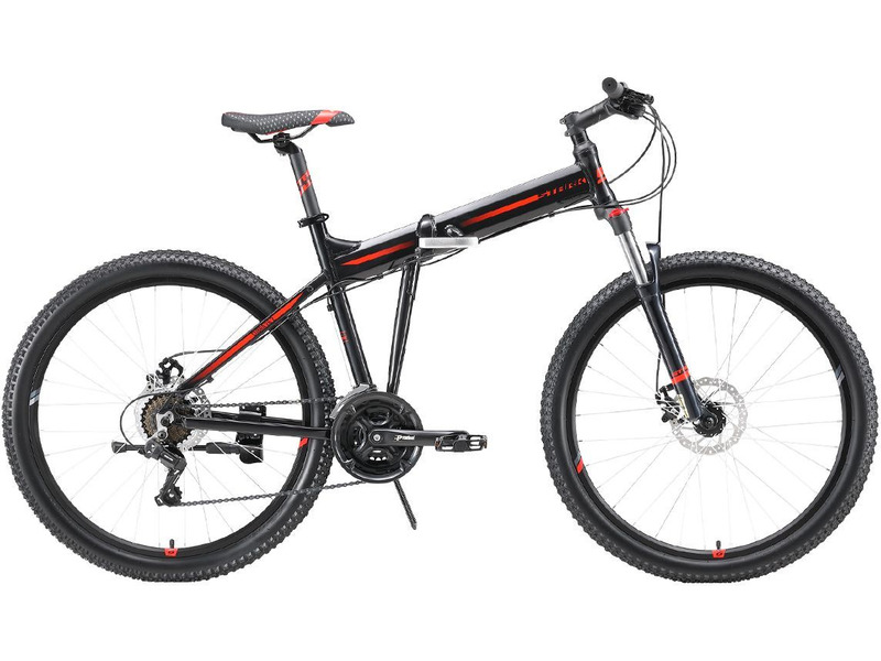 Складной велосипед Stark Cobra 26.2 D, год 2023, цвет Черный-Красный, ростовка 18